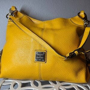 Dooney & Bourke Fredricka Yellow Sunflower Leather Shoulder Bag